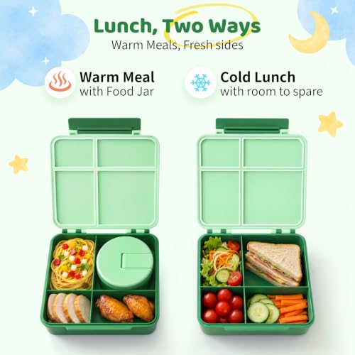 Bento Lunch Box with 8oz Soup Thermo (Green)