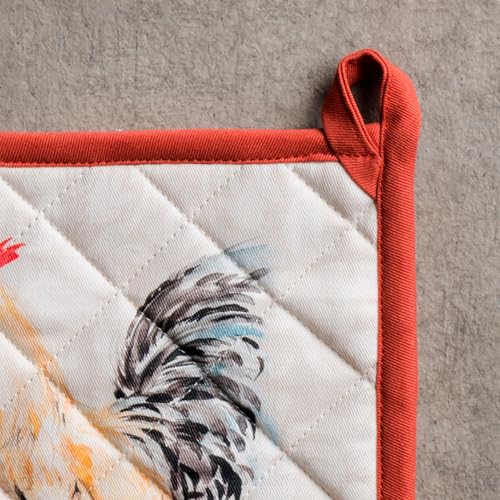 Pot Holders 100% Cotton Potholders (009 - Campagne / 8" x 8" (Pot Holder Pack of 1))