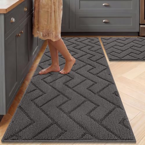 Kitchen Runner Rug (Grey / 20"x48"+20"x32")