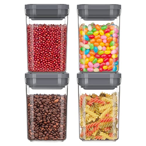 4 Pack Airtight Food Storage Container Set for Pantry Organization