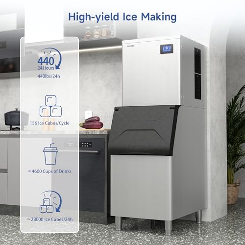 Commercial Ice Maker Machine (440 lbs/24H)