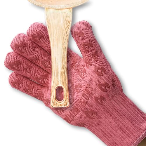 Grill Armor Oven Gloves with Fingers (Small Standard Cuff / Pink)