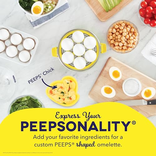 PEEPS & Dash Rapid Egg Cooker (7 Eggs / Yellow)