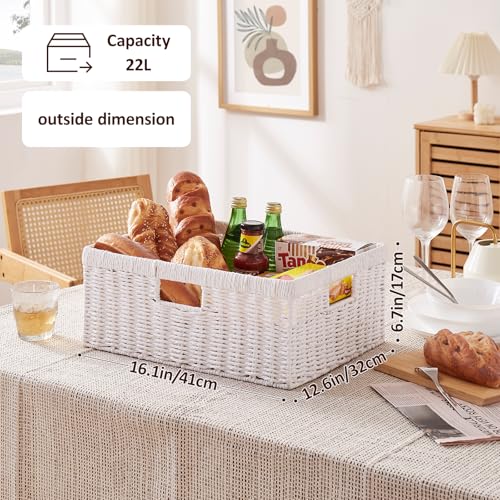 Wicker Storage Basket (White)
