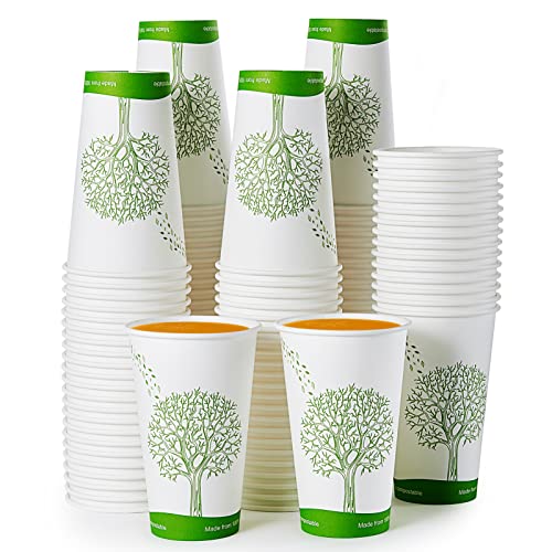 210 Count 16 oz Compostable Paper Cup (210Pack 16oz PLA Cups)