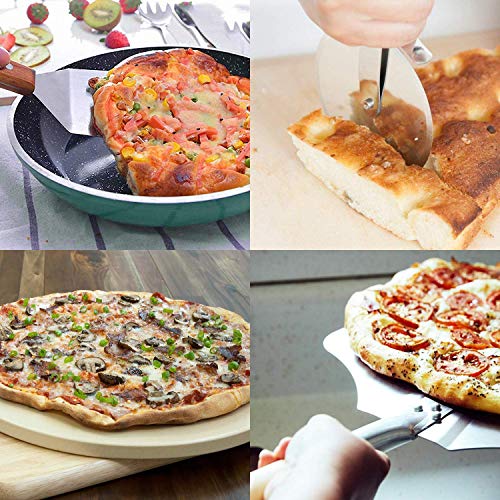 4 pcs Pizza Stone & Peel Set