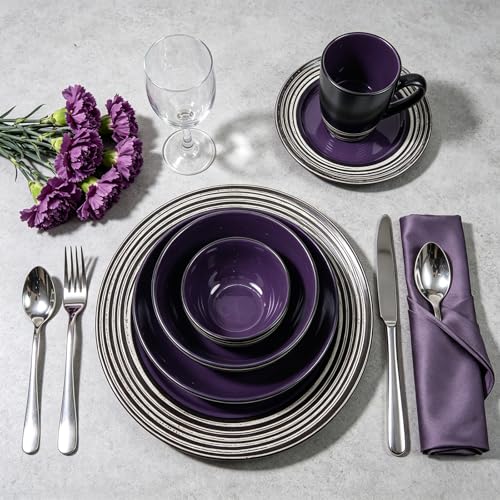 48 Piece Dinnerware Set (Lavender / Service for 8 - 48pc Set)