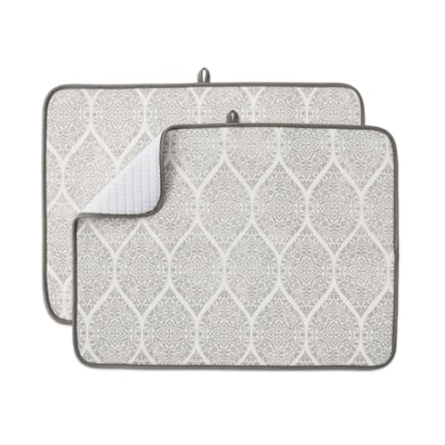 Dish Drying Mats 2 Pack (18''X24'' / Modern Medallion)