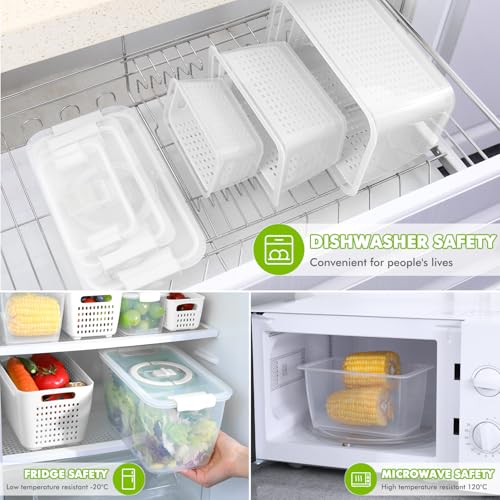 Produce containers for fridge (3pack white)