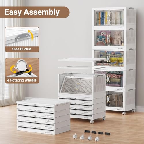 480Qt Stackable Storage Bins with Lids (4 Count)