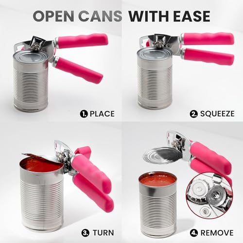 Heavy Duty Stainless Steel Can Opener Manual with Bottle Opener
