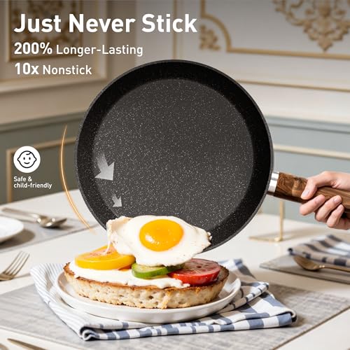 17 Piece Pots and Pans Set Non Stick (Black / 17 PCS Cookware Set)