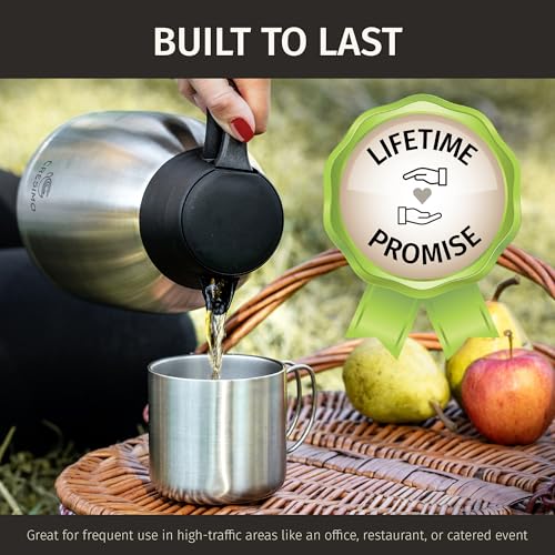 Thermal Coffee Carafe 68oz (Silver 2L / 68 Ounces)