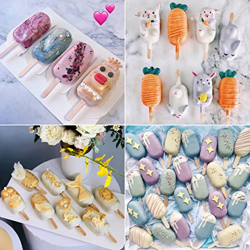 2 Pack Popsicles Molds (White)