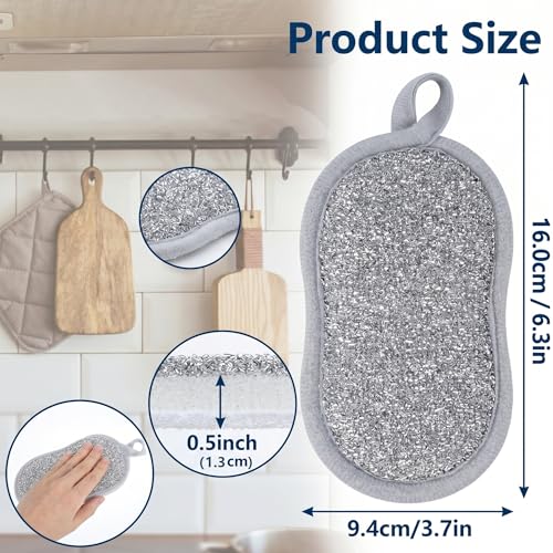 3-in-1 Kitchen Sink Drain Strainer and All-Purpose Scrub Sponges, Sink Stopper Pop-Up Drain Plug with Anti-Clogging Food Catcher Basket, Fits US Standard 3-1/2 Inch Sinks,Sponge Cleaning Dish (Chorme+ Kitchen Dish Towel)