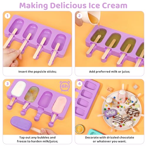 Popsicle Molds Set of 2 (Purple, Green)