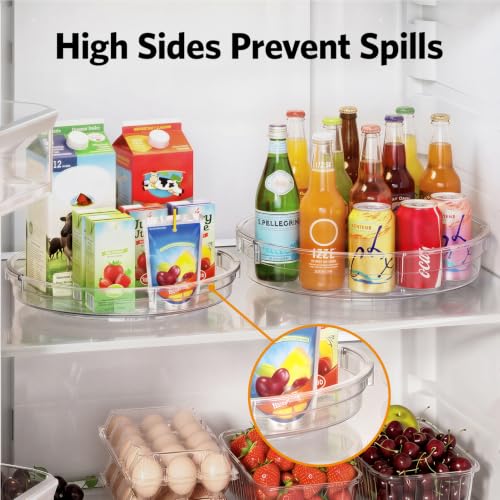 4 Pack Lazy Susan Organizer (Clear 12in+10.6in / 4 Pack)