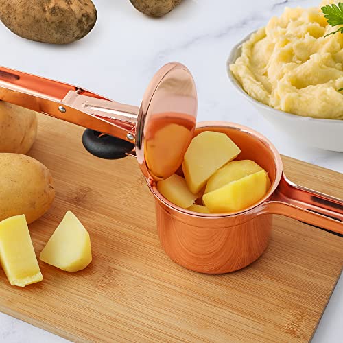 Premium Large 15oz Potato Ricer (Fixed Disc / Rose Gold Fixed Disc)