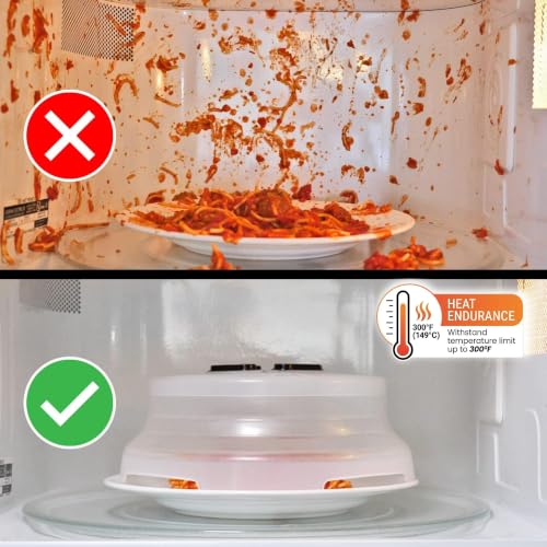 Magnetic Microwave Splatter Cover (10 Inch - Compact Microwaves - Black)