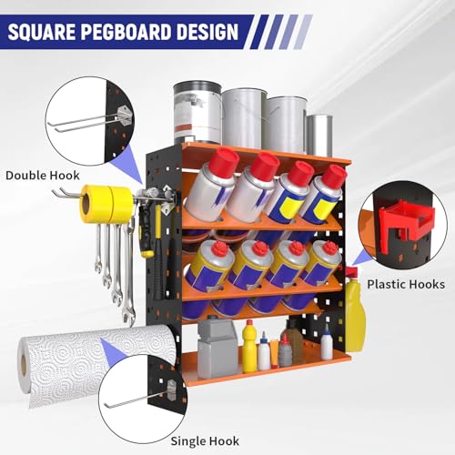 Wall Mount Spray Can Holder (Orange / A-Spray Can Rack)