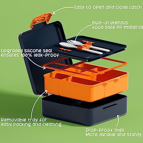 Kids Bento Lunch Box with 4 Compartments (A4. Space)