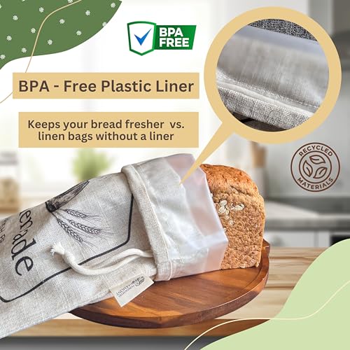 2 Pack XL Bread Bags for Homemade Bread (2 Count)
