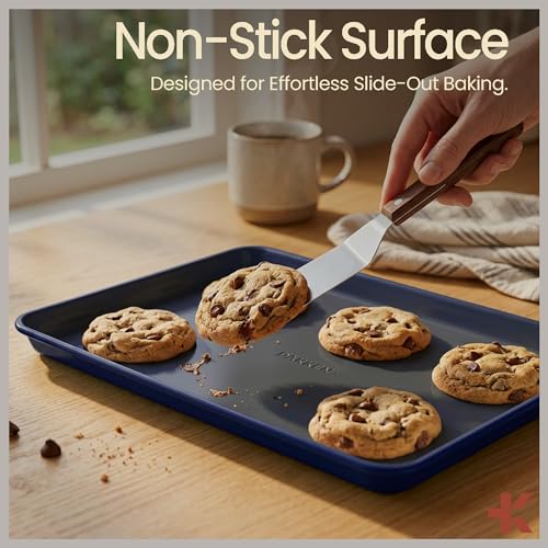 Bakken 8 Piece Ceramic Coated Bakeware Sets (Blue)