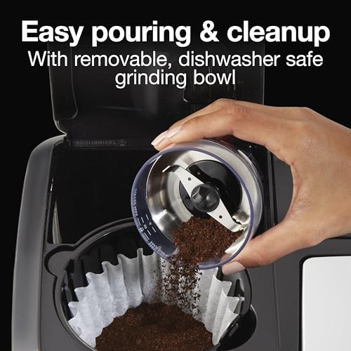 Sound Shield Electric Coffee Grinder for Quiet Grinding (12 Cups)