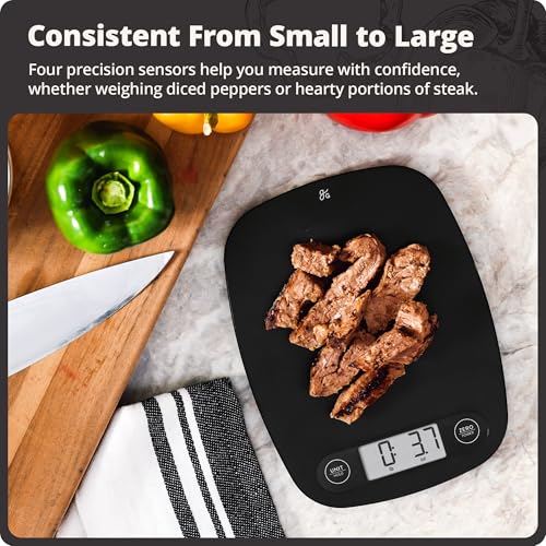 Food Scale Slim & Compact Build (Matte Black)