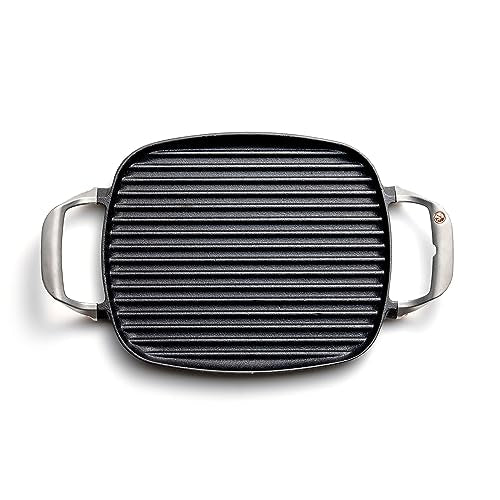 Cast Iron Grill Pan With Ridges 8.5” x 14.25” x 1.5”