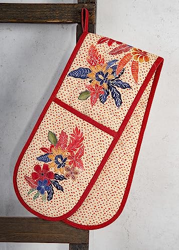 Double Oven Mitts 100% Cotton Double Oven Glove (064 - Kalahari / 7" x 35" (Double Oven Mitt))