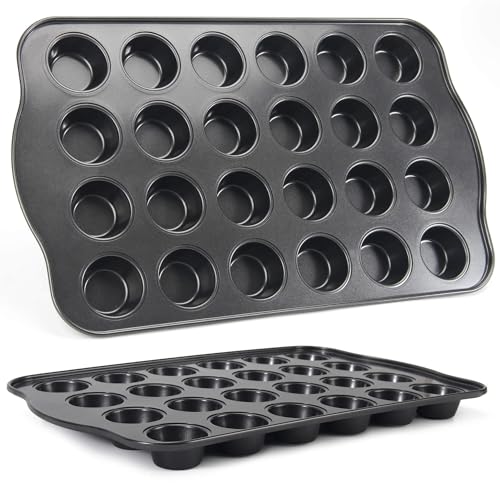 Cupcake Pan Nonstick 2 Pack (Gray / Mini)