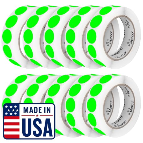 Neon Green Perforated Round Circle Dot Sticker 1 (Green - Neon / 1 Inch)