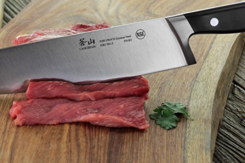 V2 Series 59182 German Steel Forged Chef Knife (9.5" / Black)