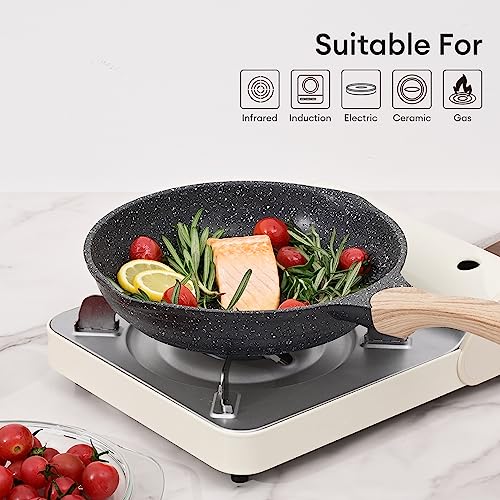 8 & 9.5 & 10 Inch Nonstick Frying Pan Sets for Cooking (3 Count)