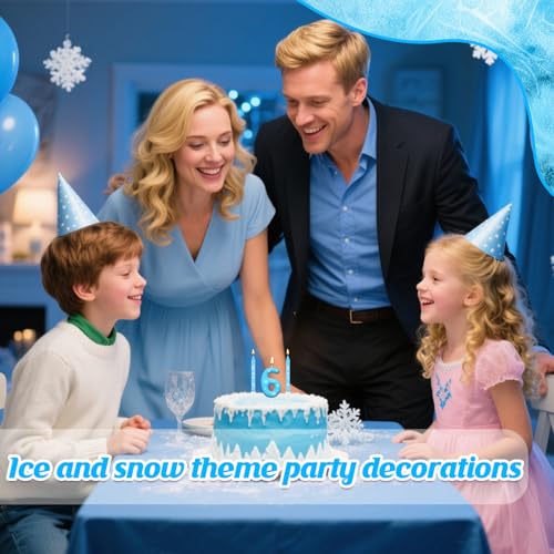 13PCS Snowflake Themed Birthday Candles Number 6 Set (13 Count)