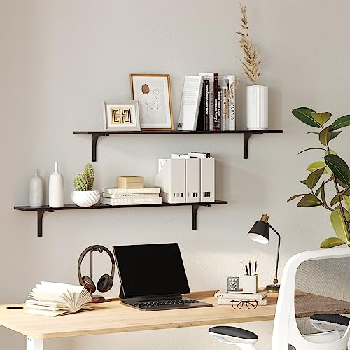 Long Wall Shelves (Espresso / 47.3 Inch)
