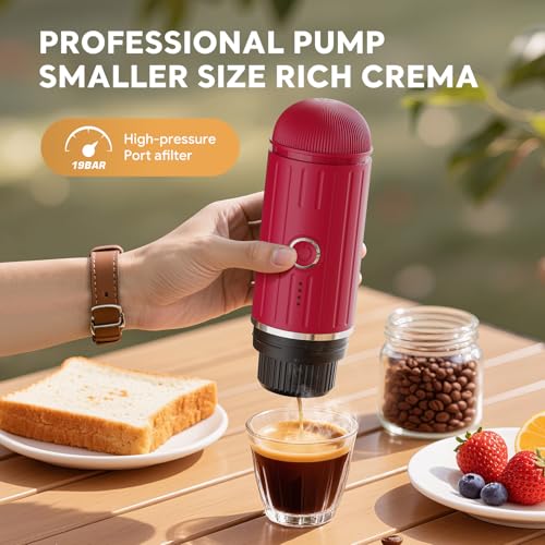Portable Electric Espresso Machine (2218-RED)