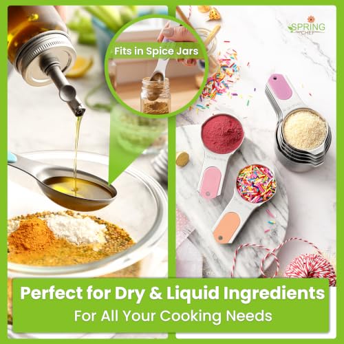Magnetic Measuring Cups & Spoons Set of 15 w (Pastel)