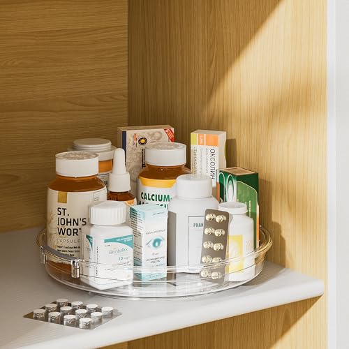 4 Pack 10.6in Lazy Susan Organizer (Clear 10.6in / 4 Pack)