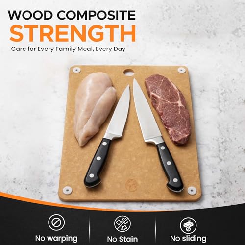 Composite Wood Cutting Board Set of 3 (Tan)
