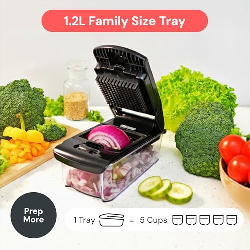 Pro Original Vegetable Chopper Kitchen Prep Tool (Black / 2 in 1)