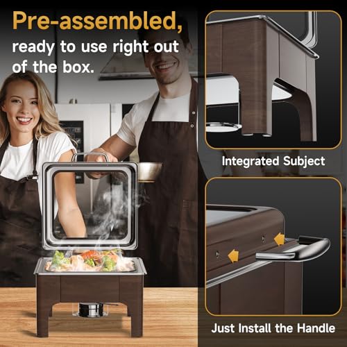 Chafing Dishes for Buffet (Wood Color)