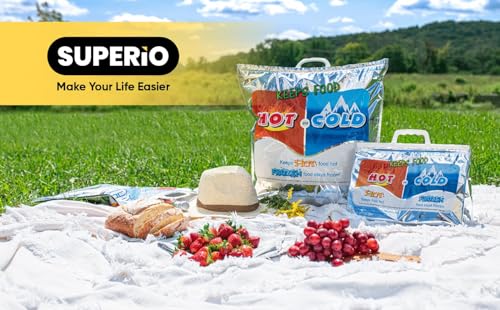 Hot and Cold Insulated Bags for Food Delivery (Large (Meal and Grocery Size) / 1 Pack)