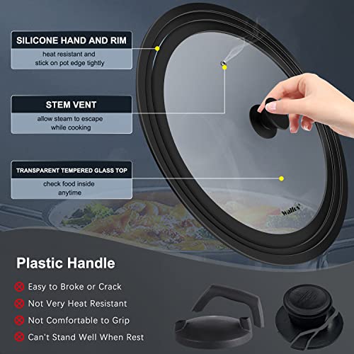 2 Pcs Universal Pot Lids (2pcs 10" to 15")