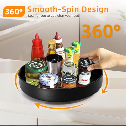 Metal Lazy Susan Organizer (10'' Black-1 Tier)