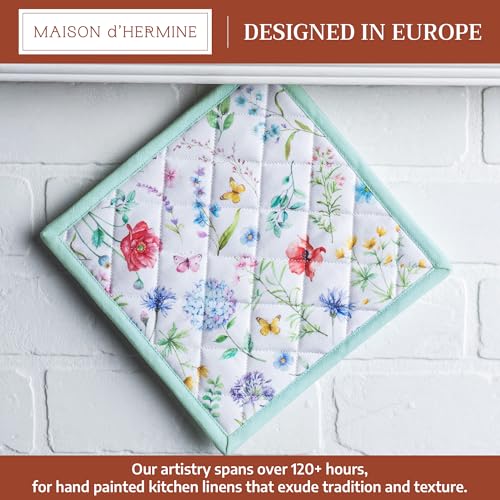 Pot Holders 100% Cotton Potholders (031 - Just Floral / 8" x 8" (Pot Holder Pack of 1))