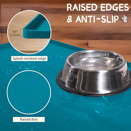 Silicone Cat & Dog Food Mat for Floors Waterproof