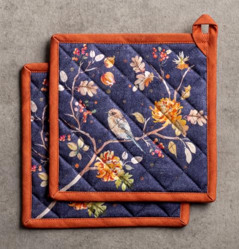 Pot Holders 100% Cotton Potholders (020 - Kelim - Infinity / 8" x 8" (Pot Holder Pack of 2))