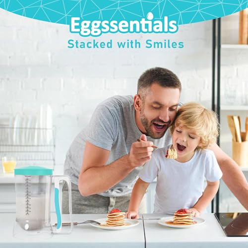Pancake Dispenser for Batter (Teal / 4 Cup Capacity)